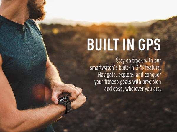 Fitness watch built in gps sale