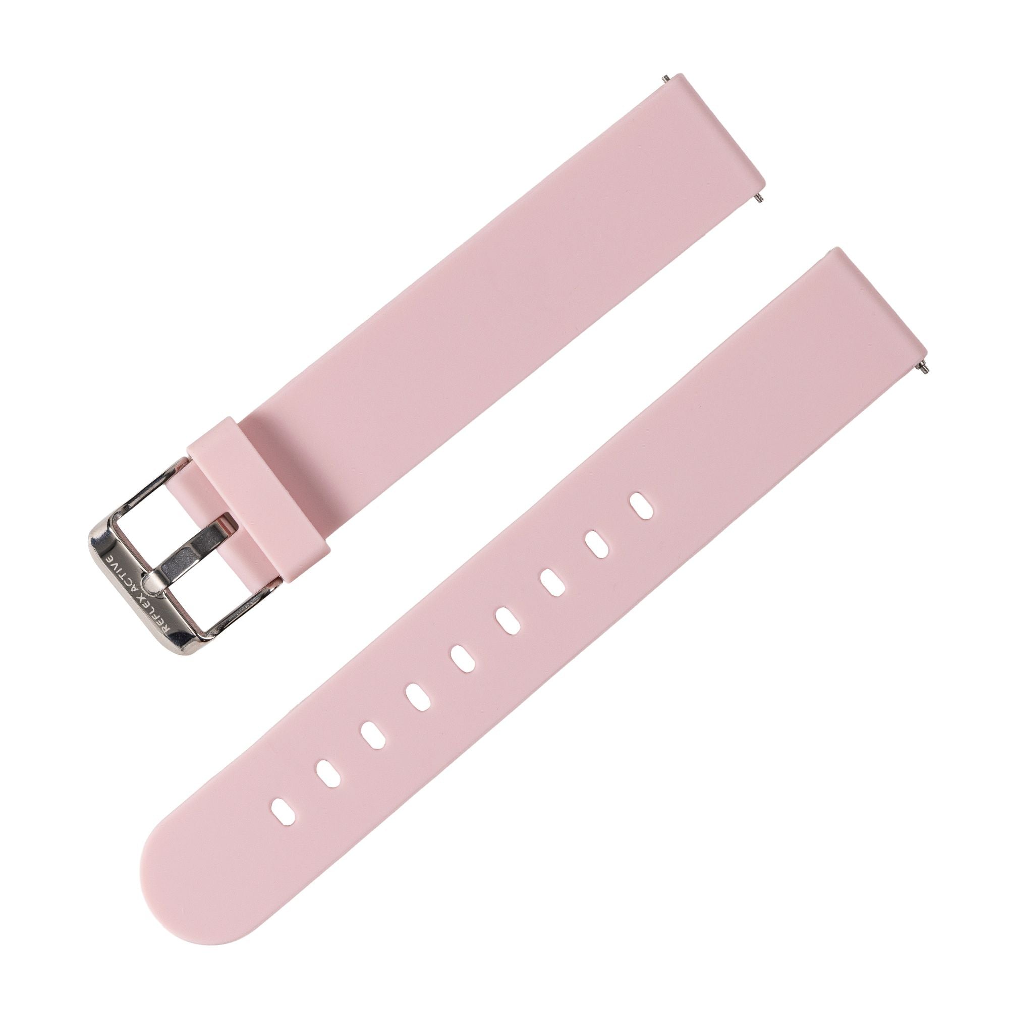 Branded 18mm Silicone Strap Silver Buckle