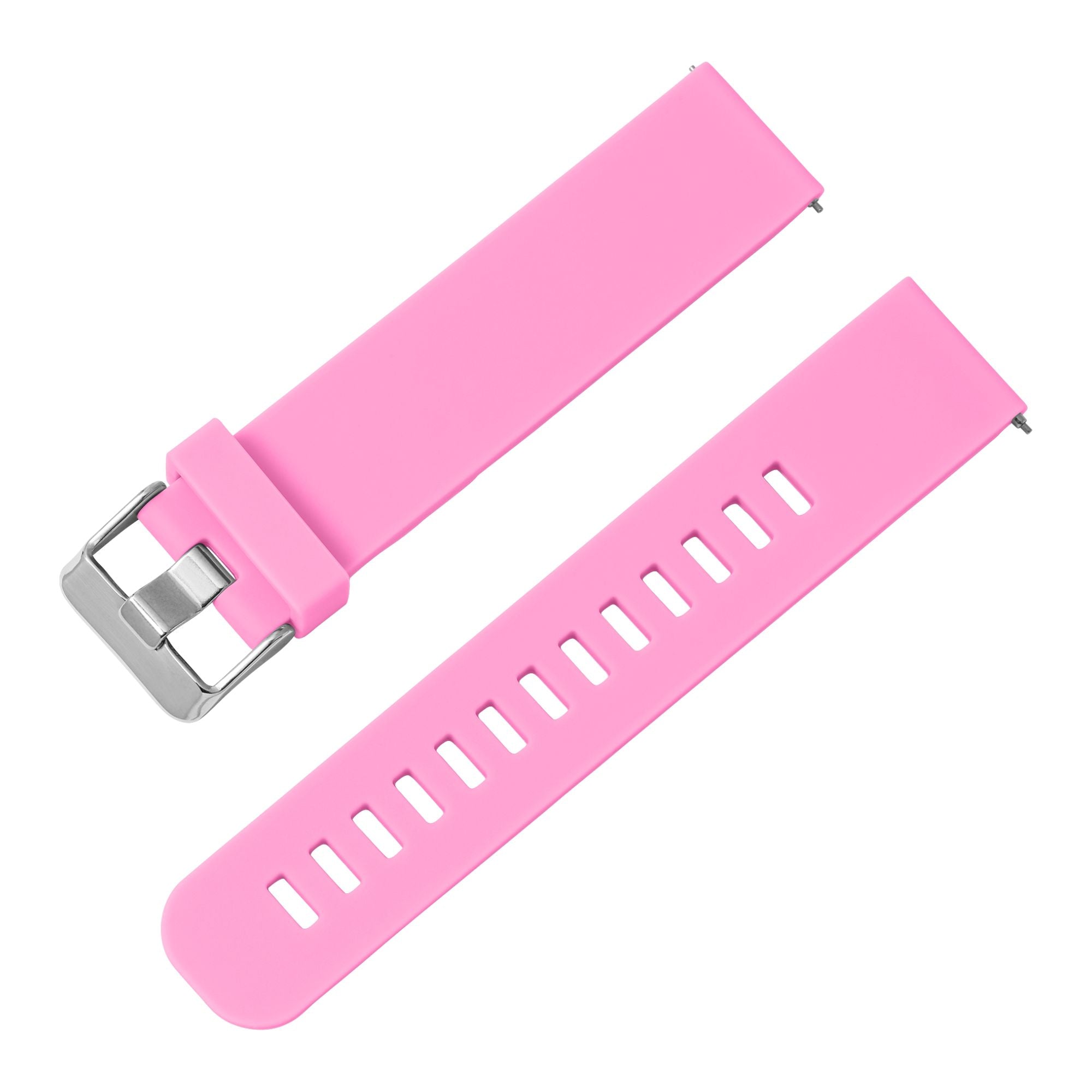 Branded 20mm Silicone Strap Silver Buckle