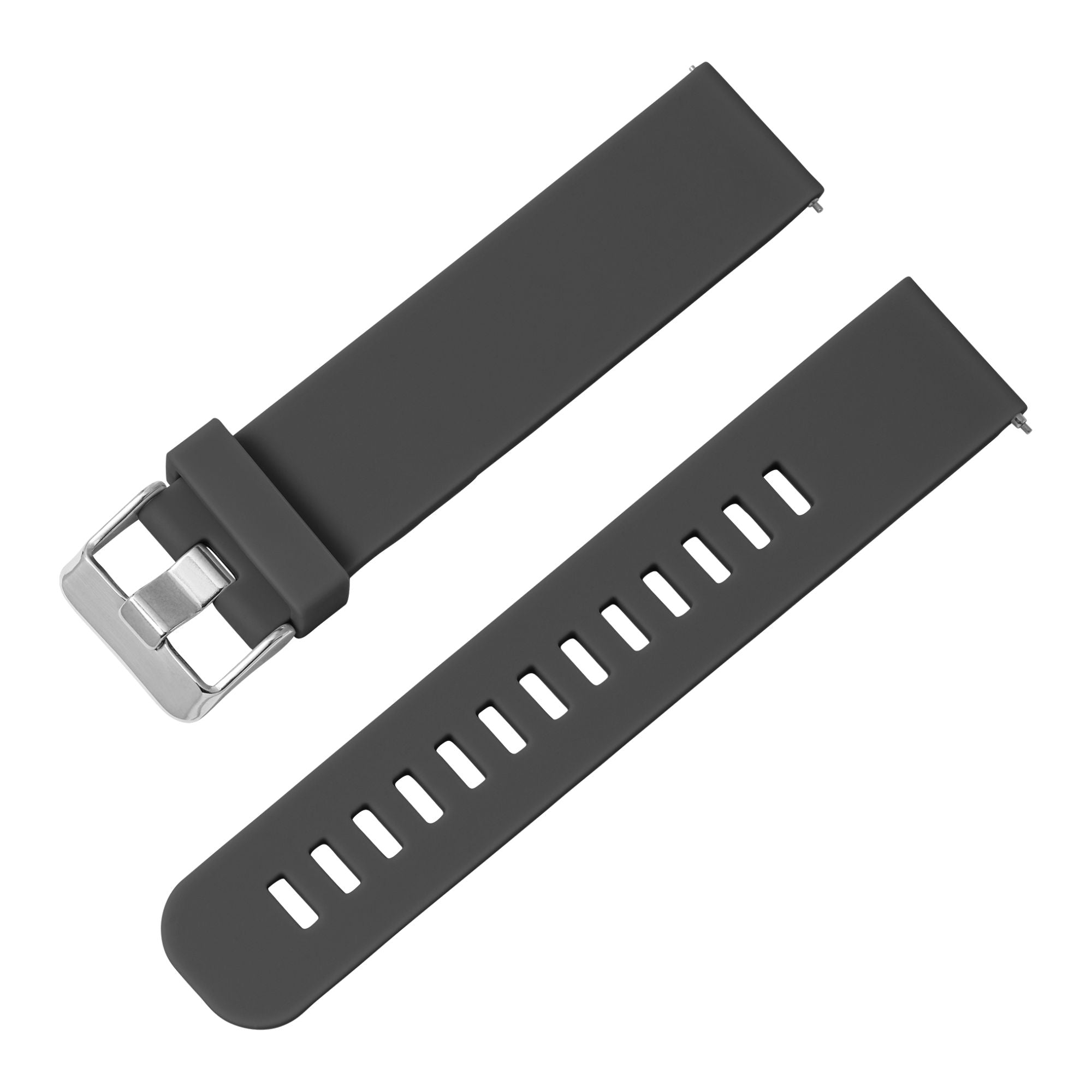 Reflex Branded 20mm Grey Silicone Strap with Silver Buckle