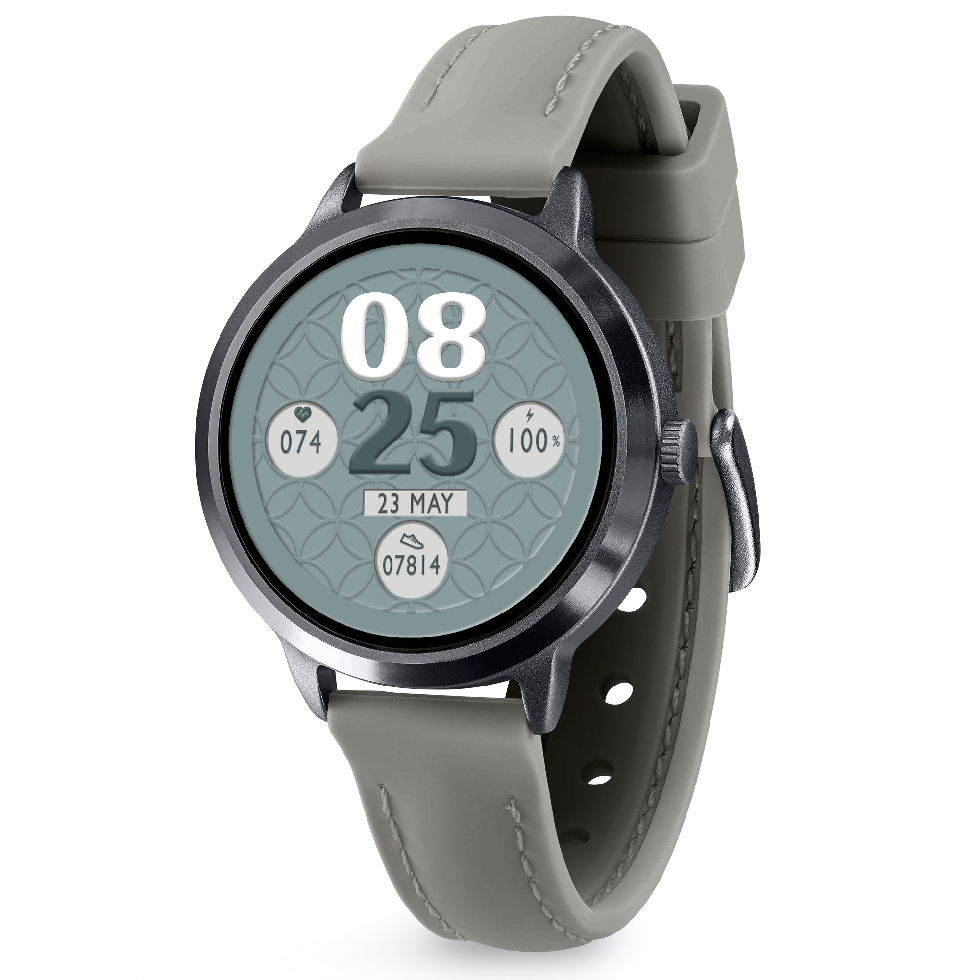 Spectra Cool Silicone Strap Aluminium Smart Watch