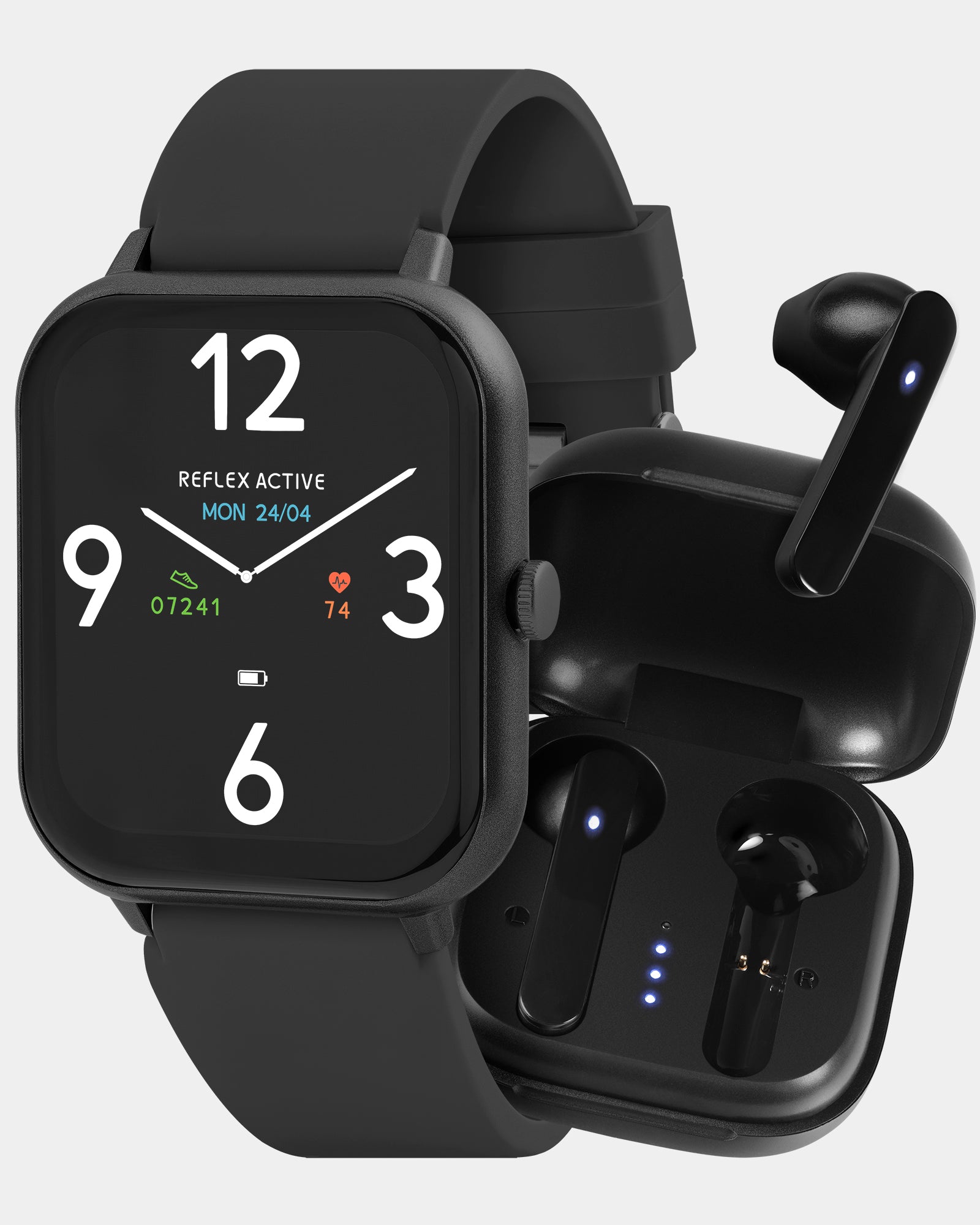 Series 17 Black Smart Watch True Wireless Sound Earbud Set