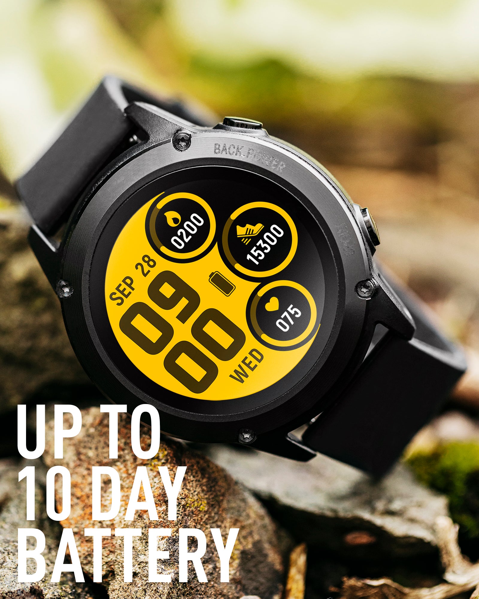 Black GPS Smart Watch Series 18 Reflex Active