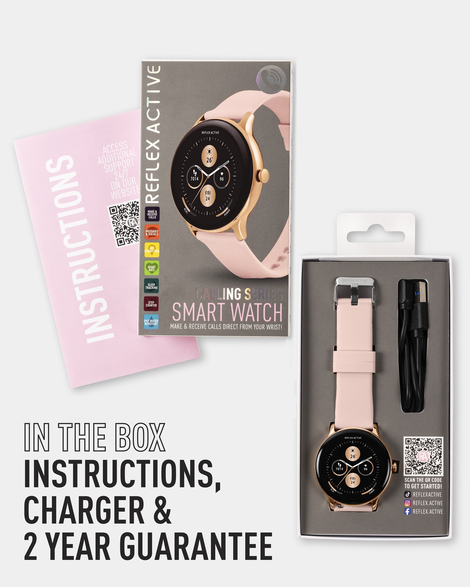 NEXUS 100 R Pink Smart Calling Watch (Series 22)