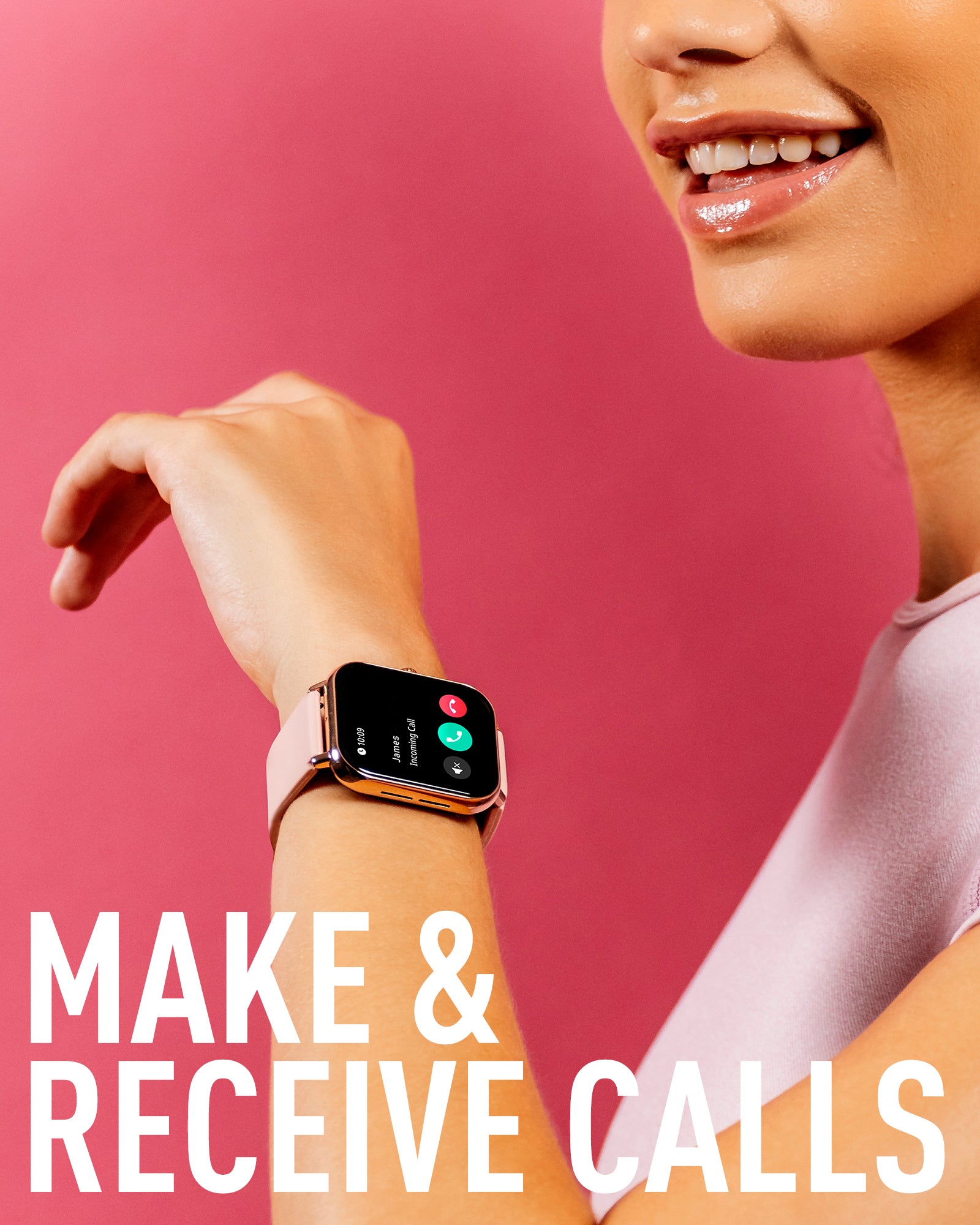NEXUS 100 S Pink Rose Gold Plated Smart Watch (Series 23)