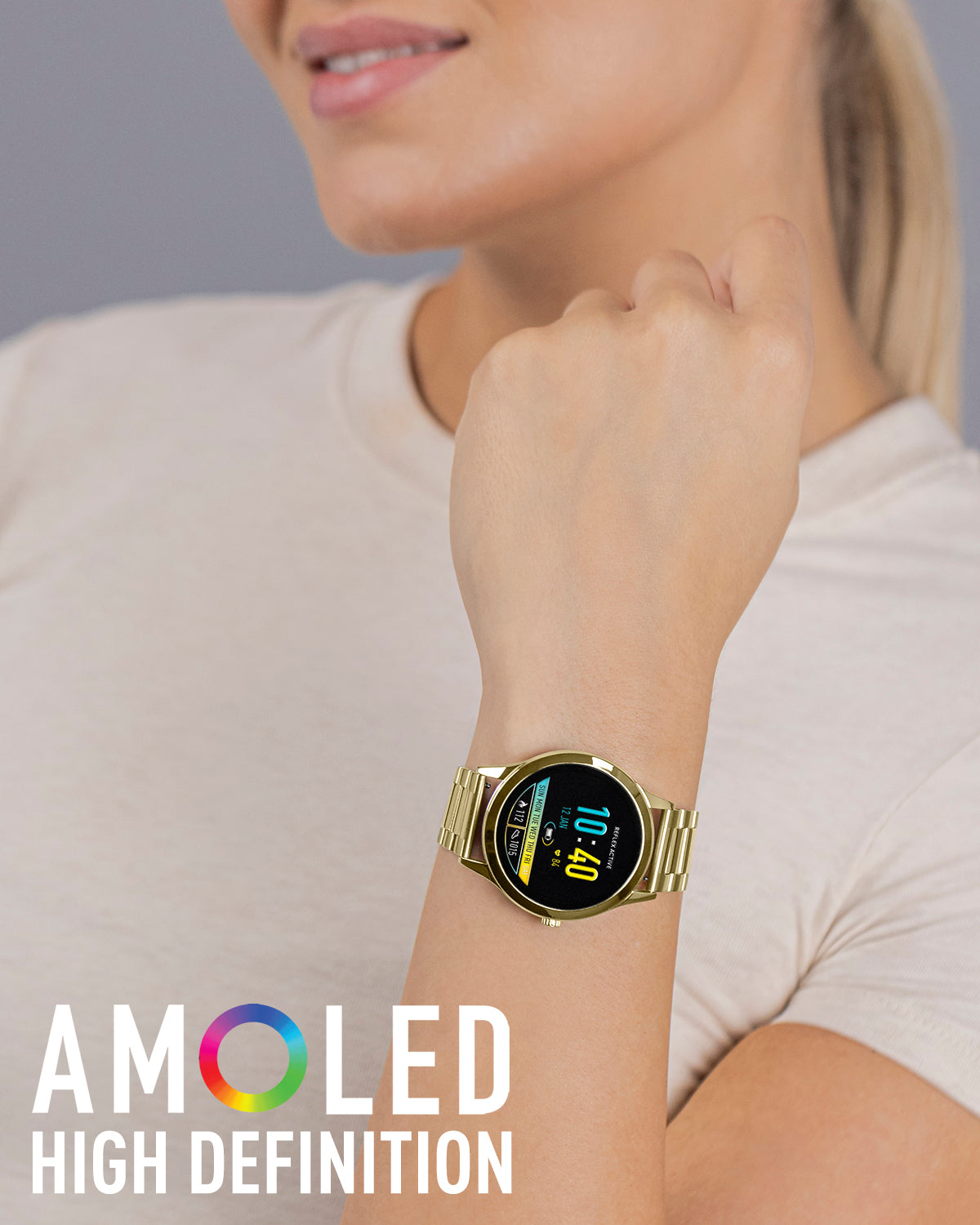 SPECTRA 300 R Amoled Gold Smart Watch (Series 31)