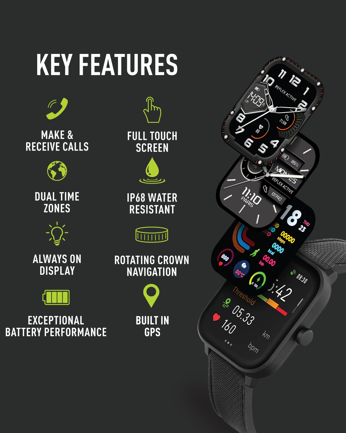 VENTURE 400 S Amoled Silicone Strap GPS Sports Smart Watch (Series 44)