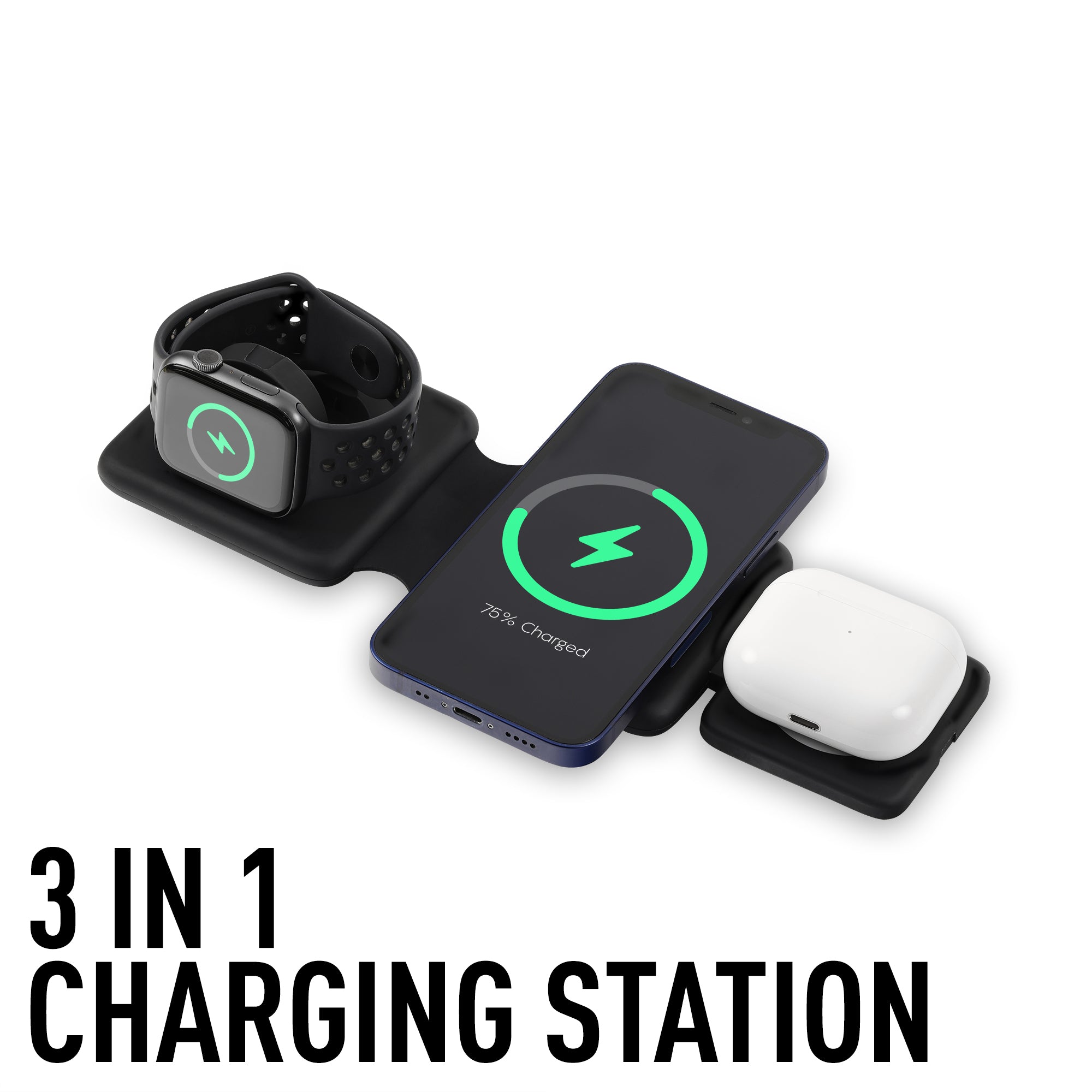 3 1 Wireless Charger Travel Charging Mat